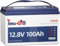 Timeusb Batterie LiFePO4 12V 100Ah TM Batterie Lithium Bateau avec Protection Basse Température, BMS 100A et 15000+ Cycles Profonds pour Moteur de Bateau Électrique Marine Yacht Solaire Camping-Car