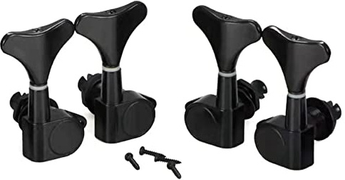 Sessleger 2+2 Versiegelte Bass Gitarren Abstimmung Wirbel TöNe 2R2L Mechaniken für PräZision Bass und, Schwarz