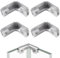 Lyeteung 4 Pezzi 8mm Morsetto in Vetro, Lega di Alluminio Vetro Clip, Supporti per Vetro Regolabili, Clip di Fissaggio in Vetro, Morsetti per Vetro, per Vetri Spessi 3-7 mm, Forma di L