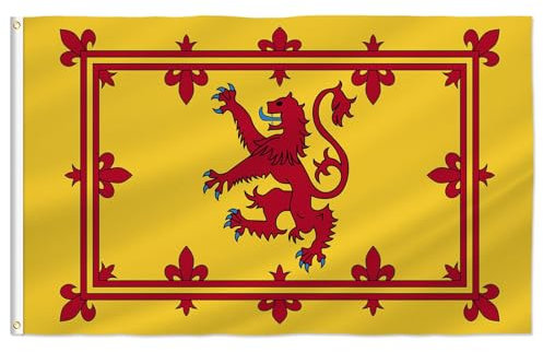 PTEROSAUR Bandera de león rampante de Escocia, banderas con ojales de latón, decoración interior y exterior (león rampante de Escocia, 4 x 6 pies)