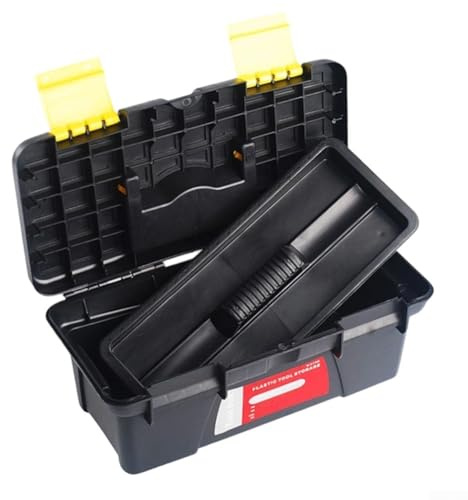 Boîte à outils de 25,4 cm, étui de rangement robuste, boîte à outils multifonctionnelle pour électricien, charpentier