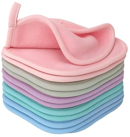 TIESOME15 Stück Make Up Entferner Tücher, 16.5x15.5cm Ultraweiche Und Wiederverwendbare Tücher Aus Mikrofaser Wiederverwendbare Make Up Entferner Pads Gesichtsreinigungstücher