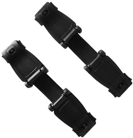 RVYEIOP 2 Unidades Hebilla de Seguridad para Silla de Coche Infantil - Correa de Cierre Ajustable para Asiento de Automóvil de Niños - Negro