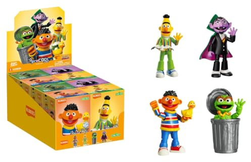 BLOKEES – Sesamstraße preCOOL Serie 02, Modellset für Kinder ab 3 Jahren, Figuren mit beweglichem Mundmechanismus, 11–13,5 cm, Stecksystem ohne Kleber, Zubehör, Sammelmodell, 1 von Mehreren Modellen