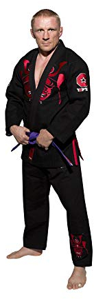 TOP TEN Brazilian Jiu Jitsu (BJJ) Anzug „Samurai“ - Gr. A1 = 160 cm, schwarz