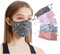 Lot de 5 masques de protection pour femme avec motif imprimé floral - Boucles d'oreilles réglables - Tissu en coton lavable et réutilisable - Soin de la peau confortable et respirant - Sports de plein