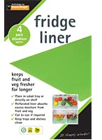 4x Fridge Drawer Shelf Liners Mats - Keeps Fruit Veg Salad Fresh for Longer Liner Draw Mat Cabinet Cover Life Extender