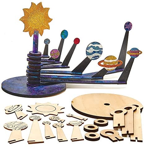 Baker Ross FX311 Holz-Planetarium-Bastelset – 1 Stück, kleines Planetarium-Set