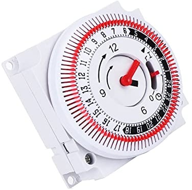 VOANZO Interruttore timer 24 ore 220 V/16 A per infissi/riscaldatori domestici/piscine/elettrodomestici