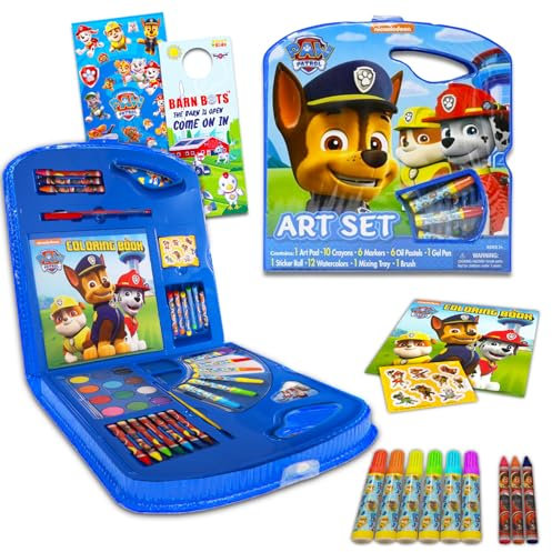 Paw Patrol Ultimatives Mal- und Aktivitäts-Set für Kinder – Portfolio-Reiseaktivitätspaket mit Malbuch, Aufklebern, Spielen, Puzzles und mehr, Paw Patrol Aktivitäten für Jungen, Mädchen