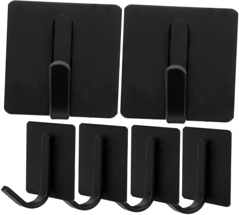 LIFKOME 6-teilige Wandhaken Aus Karbonstahl Handtuchhaken Schlüsselhaken Für Schal Und Hut Kompakt Und Langlebig