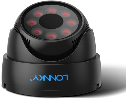 Lonnky Innenraum 850nm IR-Beleuchtung für Kameras und VR (Quest, Quest 2, Quest 3, VR2 Playstation, PS5 VR2), 2M Kabel, Verbessert Nachtsicht in SW-LED, Inklusive 12V 1A Netzteil - Schwarz