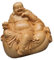 Cabilock 1stk Maitreya Buddha Statue Desktop- Feng-Shui-Figur Glücksfiguren Dekoratives Maitreya-Handwerk Maitreya-schmuck Dekoration Holz Kleiner Mönch Thuja