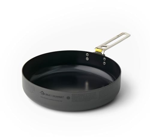Sea to Summit - Frontier Pan - Ultraleichte Campingpfanne 20 cm - 1 bis 2 Personen - Bratpfanne mit Antihaftbeschichtung & Click-Safe-Griff - aus harteloxiertem Aluminium - 366 g