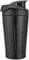 soynogya Protein Shaker 500ML，Shaker aus Edelstahl，aus Metall Shaker，Shaker Becher，Eiweiss Stainless Steel Shaker(Schwarz 500ML)