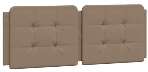 vidaXL Kissen für Kopfteil, Wandpolster Polsterpaneel Bettkopfteil, Rückenkissen Polsterkopfteil Wandkissen Schlafzimmer, Cappuccino-Braun 140cm Kunstleder