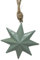 Dadeldo Living & Lifestyle Stern Dekohänger Metall Mint 15cm Weihnachtsdeko