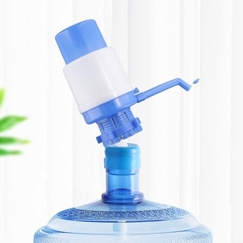 Haushalts-Wasserspender, Handpumpe, Kunststoff-Wasserhahn für Zuhause, Büro, Schule, Camping, Sport, einfach zu bedienen und zu reinigen, blau-weiß