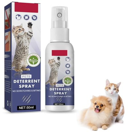Cutiolly Katzenfernhaltespray,Katzenfernhaltespray Möbel,Anti Kratz Spray,Anti Kratz Spray Katzen,Anti Kratz Spray Katzen Möbel,Kratzfestes Spray für Katzen, geeignet für Pflanzen,Möbel,Böden,50ml