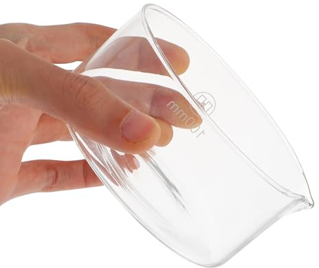 MUELODSIC Capsule de Cristallisation en Verre 100 MM avec Bec Verseur Récipient de Laboratoire Transparent Résistant à la Chaleur Fond Plat pour Cristallisation Usage Professionnel et