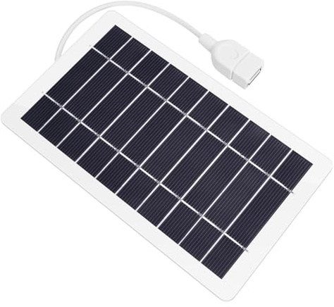 Chargeur de panneau solaire USB 5 V 5 W, kit de panneau solaire portable pour appareil photo, chargement de téléphone portable, camping, randonnée, voyage en plein air 1 pièce