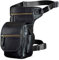 Le'aokuu Herren Echtes Leder Tasche Beinbeutel Beintasche Außenbeintasche Hüfttasche Drop Leg Thigh Bag Radfahren Tasche 3110 (3110 B Schwarz)