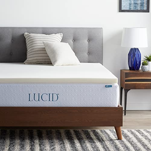 LUCID King 5,1 cm traditionelle Schaumstoff-Matratzenauflage – hypoallergen – belüftet – anpassungsfähige Unterstützung Size, Aufsatz