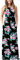PCEAIIH Women's Casual Sleeveless Maxi Dress Loose Long Dresses with Pockets (L-B-Flower Black)