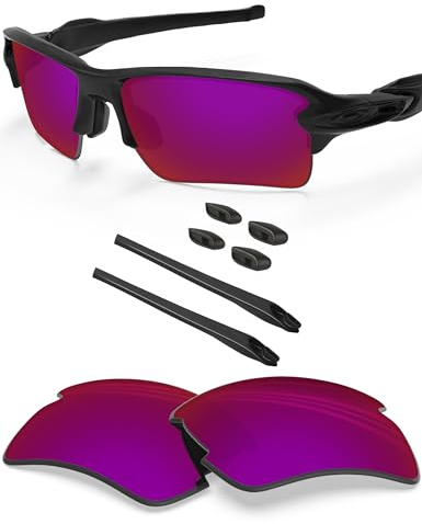 BLAZERBUCK Verres de rechange polarisés en polycarbonate et kit de chaussettes pour Oakley Flak 2.0 XL OO9188 – Burned Starry AR Coated