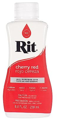 Craft County Rit Liquid Dye – Ampia scelta di colori – 236 ml – Rosso ciliegia