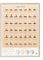 Luckies of London Calm Club Flow – Wandposter mit Yoga-Übungen und Achtsamkeitsaktivitäten, Papier, Cremefarben, 50 x 70 cm