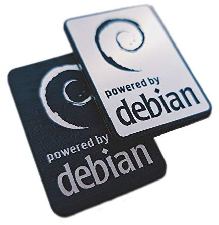 Debian Linux Sticker Set (zwei Embleme) - 35mm x 25mm