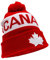Soccer Team/Country Beanies mit Bommel, Manschette, 30,5 cm, Kanada/Rot