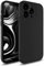 Etuano für iPhone 12 Pro Max Hülle Silikon, Handyhülle mit Kameraschutz Microfiber, Kratzfeste Rundumschutz Case (Schwarz, iPhone 12 Pro Max)