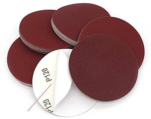 5125mm selbstklebende Schleifscheiben Körnung 80-2000 Kleberücken Pad Schleifpapier-60 Körnung, 100 Stück