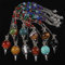 10 PCS Plaqué Argent Plaqué Natural Améthystes Rose Quartzs Tiger Eye Pierre Chakra Pendule pour Dowsing Pendentif Mode Bijoux