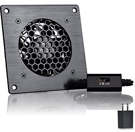 SCCCF USB Cabinet 80MM Fan Quiet Cooling Fan System 4 with Speed Control, for Home Theater AV Cabinets