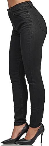 Tazzio Jeans Damen High Waist Denim Slim Skinny Fit Jeanshose Stretch Hose F107