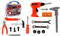 MGM - Les Props du Bastel-Werkzeugbox -092255-Orange und schwarz-Kunststoff - ab 4 Jahren, 092255, Mehrfarbig
