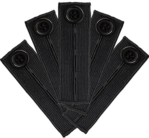 5PCS Adjustable Waist Extender, Elastic Waist Extender, Button Extender Pants Waist Extension for Trousers Jeans Pregnant Trousers
