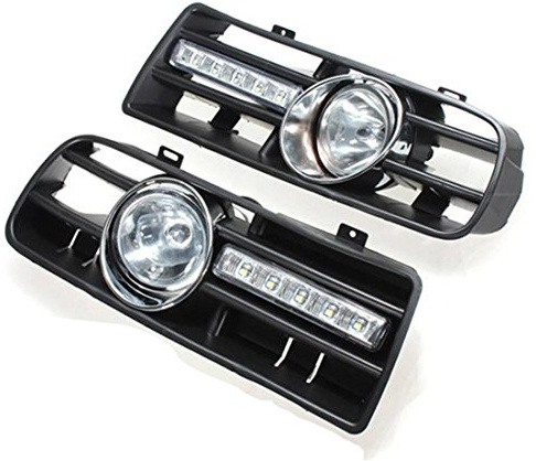 KOKSII 2 X LED Griglia Griglia Paraurti Luci Anti- Anteriore per 97-06 Golf 4 Mk4 IV Nero