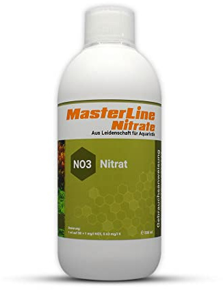 MasterLine Nitrate - Nitratdünger mit Kalium für Aquarienpflanzen - 500ml | Ergänzt die Makronährstoffversorgung im Pflanzenaquarium. Unterstützt gesundes Wachstum und eine ausgewogene Düngung.