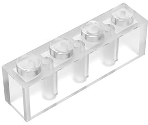 TTEHGB TOY Klassische Steine 1x4 100 Stück kompatibel mit Alle Großen Marken Farben:Full Transparency…