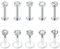 Funseedrr 10er 1.2mm Edelstahl Lippenpiercing Labret Stecker Set 6mm Silber Tragus Helix Piercing Schmuck