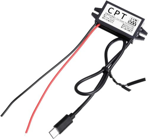 Heemol 12V auf USB,12V auf 5V USB-Adapter,3A 15W DC Buck-Konverter-Modul DC auf DC Auto-Stromwandler Adapter (Typ C)