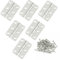 JJWNMLL Scharniere 6 pcs - 2 Zoll Scharniere für Holz Silberne Türscharniere mit 38 pcs Scharnierschrauben für Home Furniture Hardware Cabinet Closet Door Drawer Wood Box