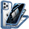 TOPF&B Privacy Case for iPhone 15 Pro Max,compatible MagSafe,Full Body Case and Screen Protector built-in Anti-Peeping Tempered Glass,Magnetic Shockproof 360 Case for iPhone 15 Pro Max,Blue