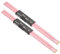 QUARKZMAN 2 Paar Ahornholz Drumstick mit rutschfestem Griff 5A Pink Klassischer Drumstick mit Holzspitze für Schlagzeug Musikinstrument Percussion