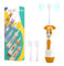 NELL&WELL [Mise à niveau] Brosse à dents électrique pour enfants avec minuterie de brossage de 2 minutes, brosses à dents alimentées par piles avec 3 têtes à poils souples pour enfants garçons et