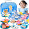 BBLTIFF Service à Thé pour Enfants, 50 Pièces Jouet de Cuisine Faisant Semblant, Tea Party Jeux de Rôle, Dînette Accessoire Jeux de Cuisine pour Filles 3 à 7 Ans